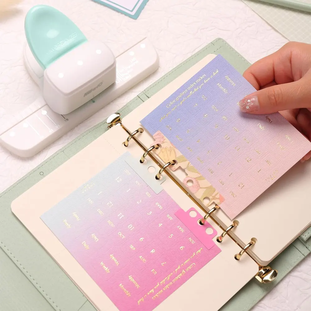 Three-hole hole punch & 4mm diameter hole punch paper hole punch for scrapbooks, loose-leaf notebooks, pocket books