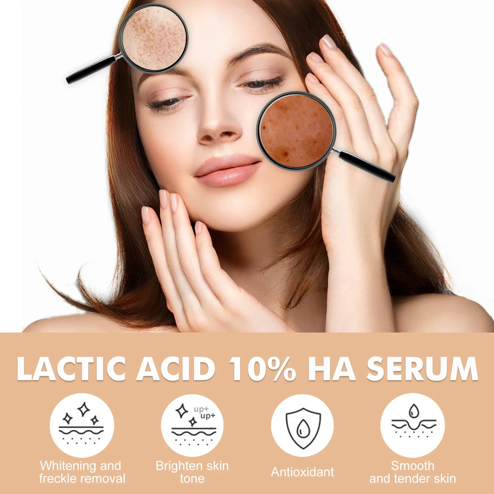 Lactic Acid Shrink Pores Serum Fast Large Pores Removal Firming Skin Essence Firming Smoothing Nourishing Repair Face Skin Care - Image 6