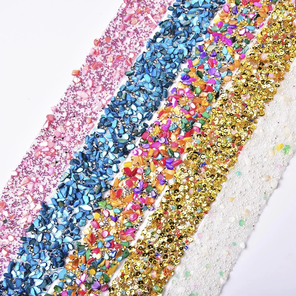 Gitter 3.5CM Crystal Stone beads Rhinestones Trim Hotfix Applique Crystal Candy Chain Iron on Diamond Tape Decoration