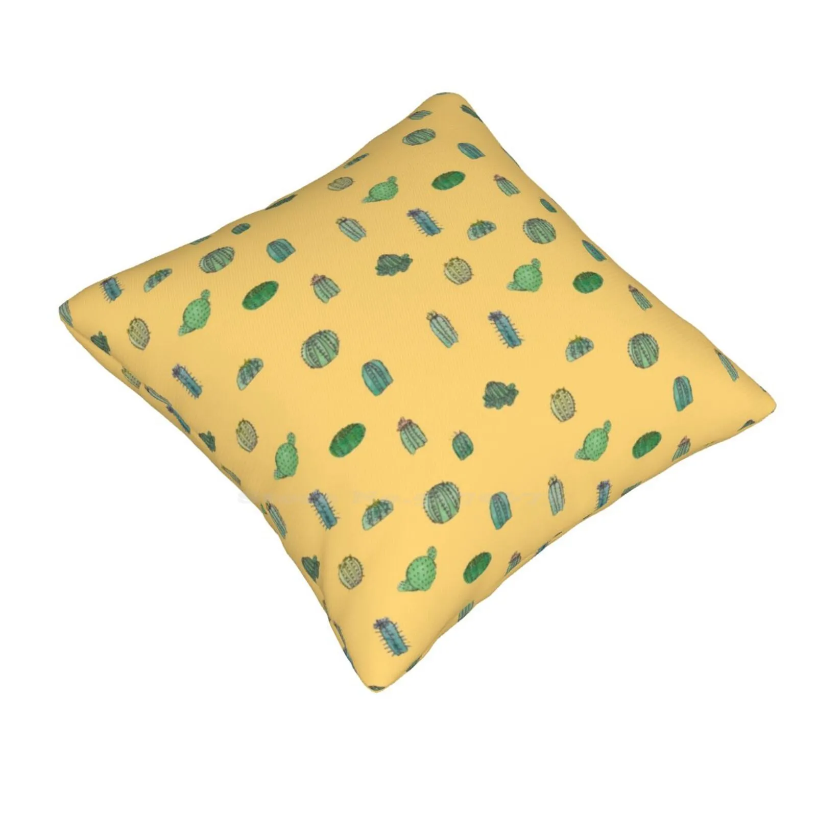 Comical Cacti Pillows Case Bedroom Home Decoration Cacti Cactus Succulent Pattern Yellow Plant