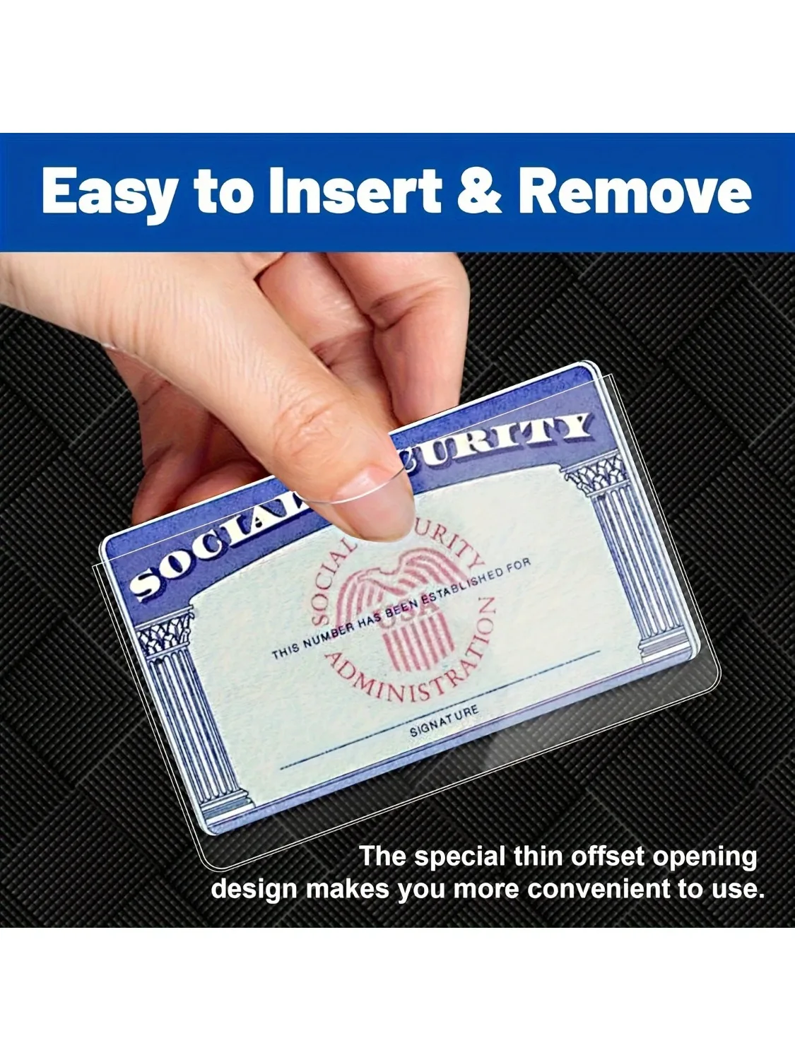 8 pièces de housse de protection pour cartes en PVC, adaptées à la sécurité sociale, à l'assurance médicale et aux cartes de crédit - solution de stockage sécurisée