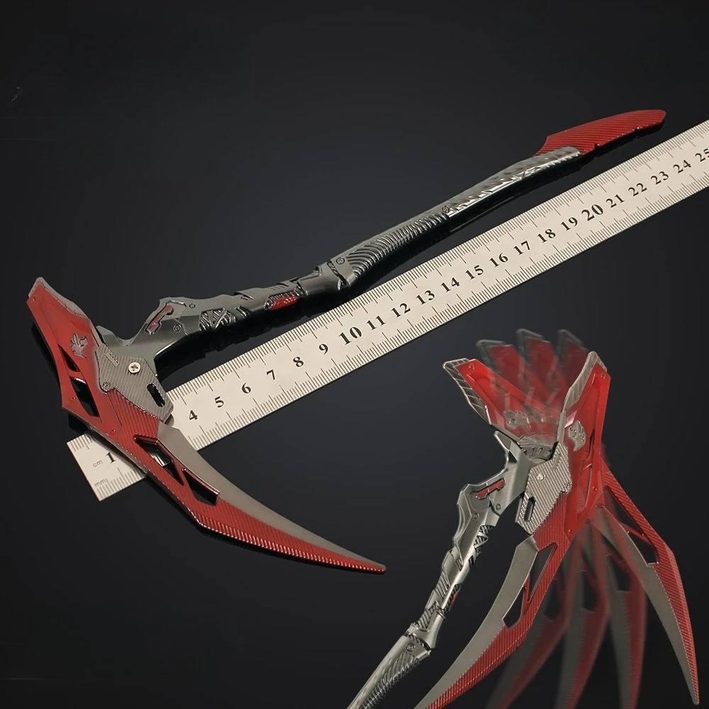 22 سنتيمتر ساحة اندلاع لعبة صينية الأجهزة الطرفية ريبر المنجل المعادن الحرفية الأسلحة نموذج تحصيل الحلي لعبة الهدايا الإبداعية #4