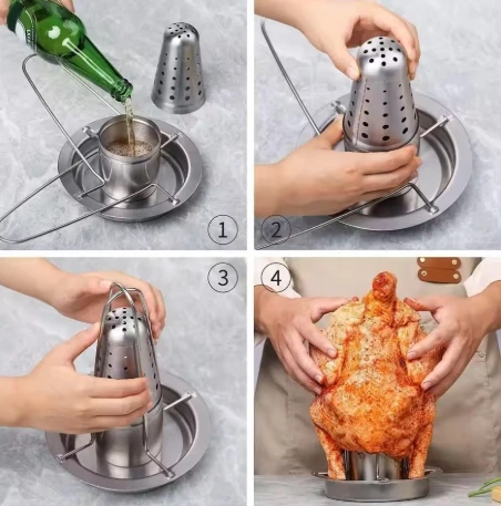 

Recently modelsPortable BBQ Grill with Easy-to-Clean Surface and Multi-functional Detachable Chicken Roaster for OutdoorCooking