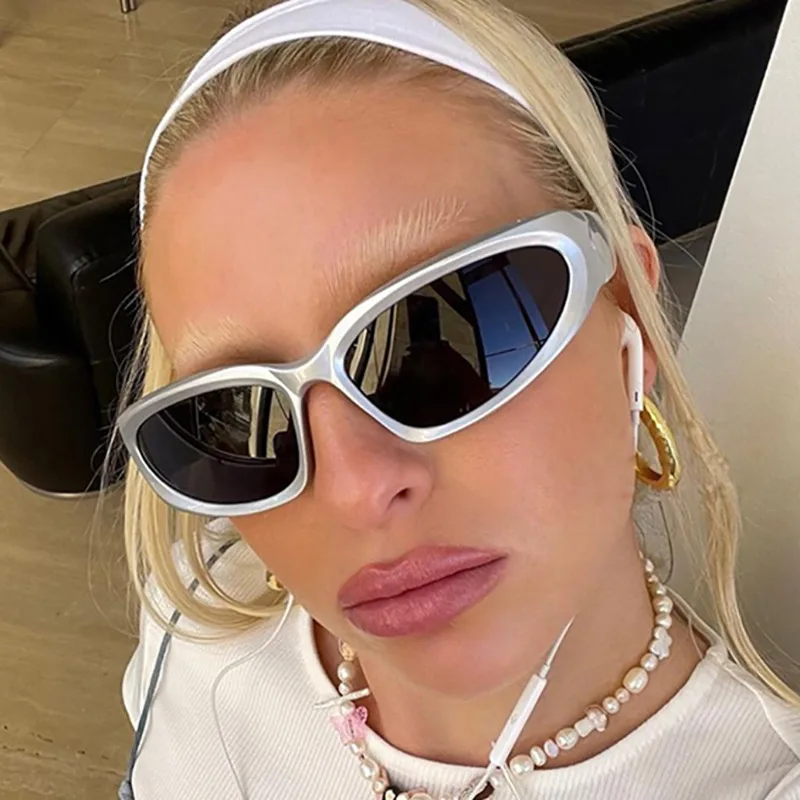Y2k neue Punk Sport Sonnenbrille für Männer Frauen Luxusmarke Designer Sonnenbrille Herrenmode Vintage Sonnenbrillen UV400 Brille Brillen – Detail 6