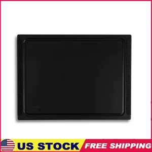 Large Poly Cutting Board Dual Sided Kitchen Prep Board with Juice Well Easy Clean Durable Food Safe Rectangle Design