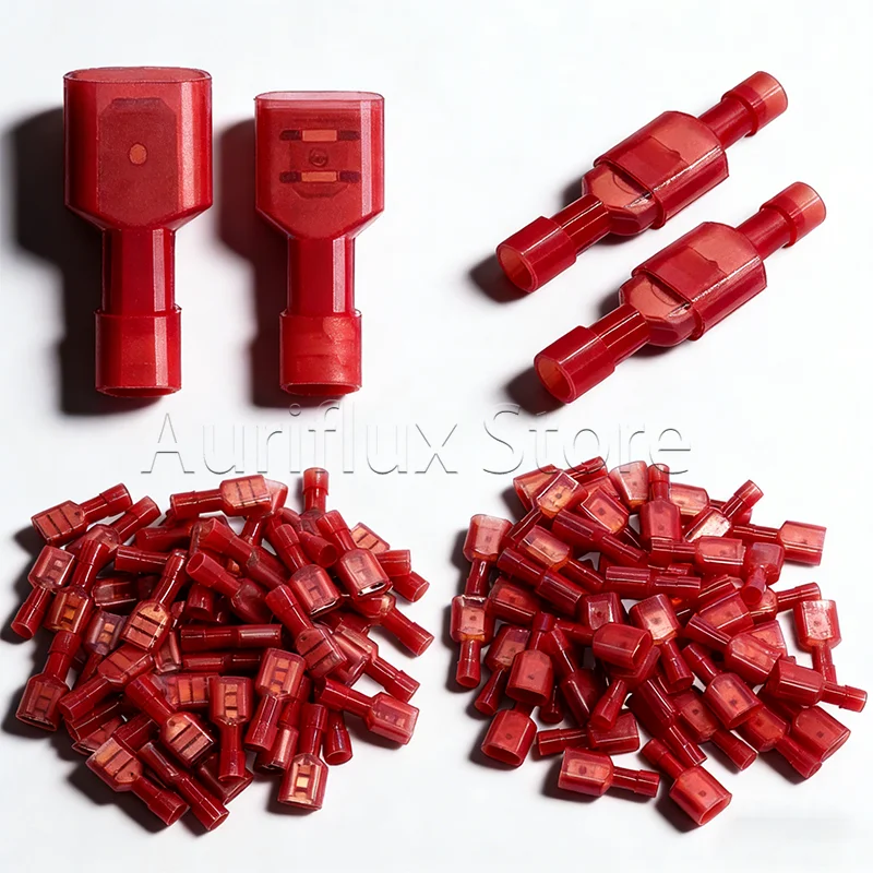 

60 Pcs 22-16 AWG Nylon Female/male Spade Connectors Quick Disconnect Wire Terminals Insulated Wire Crimp Connectors Red