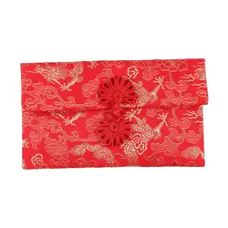 Brocade Cloth 1pcs Spring Festival Party Gift Chinese Wedding Best Wishes HongBao Money Bags Red Envelope Red Packets