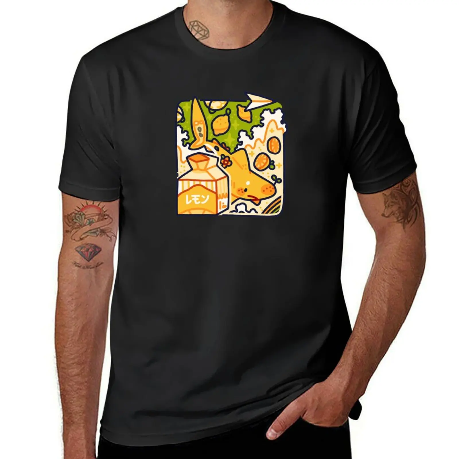 Lemon Milk T-Shirt oversized cute clothes quick drying Men's cotton t-shirt