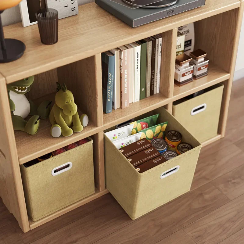 for Fabric Storage Box Foldable Square Sundries Organizer Household Toys Snacks Sorting Basket Classroom Lattice Cabinet
