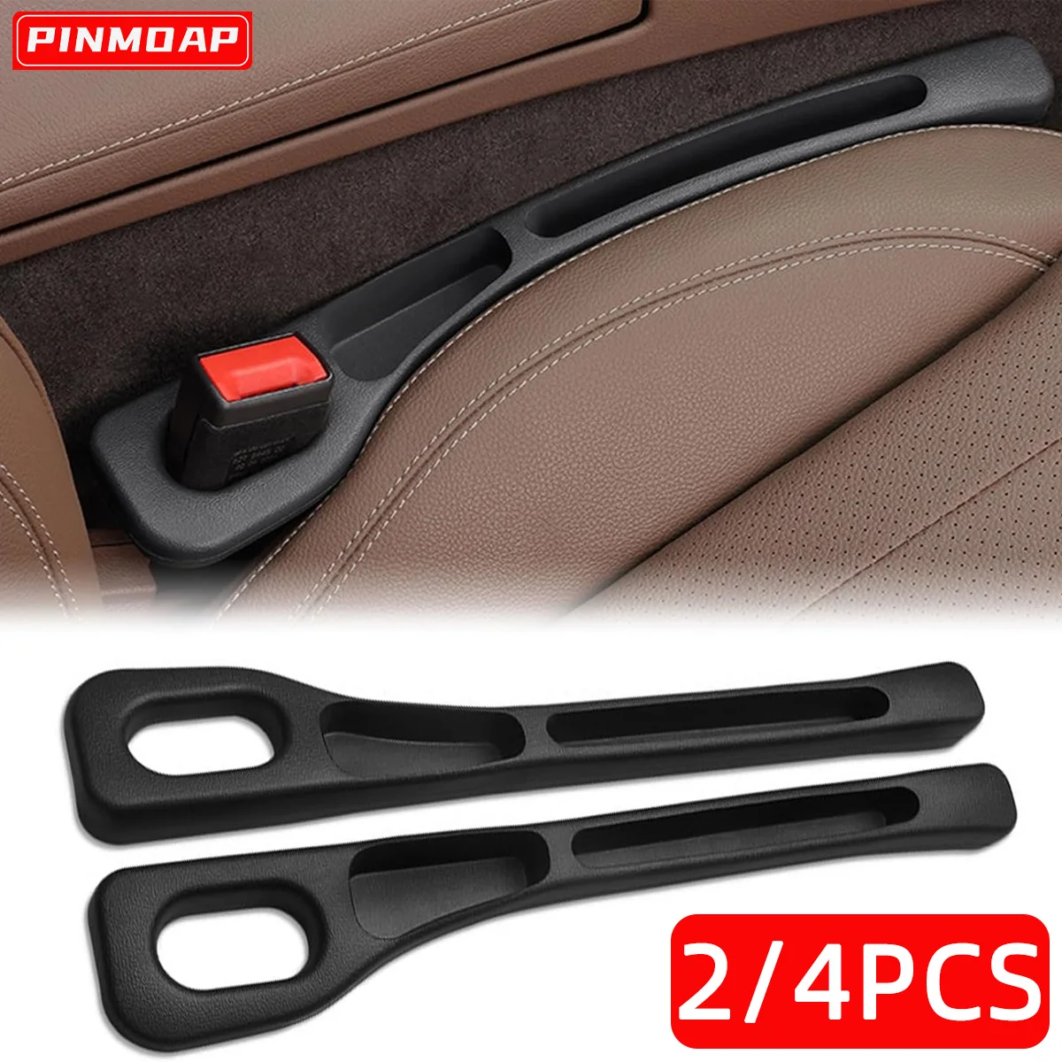 PINMOAP Car Seat Gap Filler Storage Box For Car Seats Black Universal Car Seat Gap Filler Car Seat Gap Organiser Storage Box