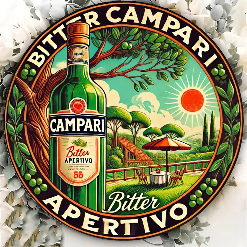 1 decoración de pared Campari Bitter, adecuada para el hogar, restaurantes y salas de estar, ideal como regalo de Navidad