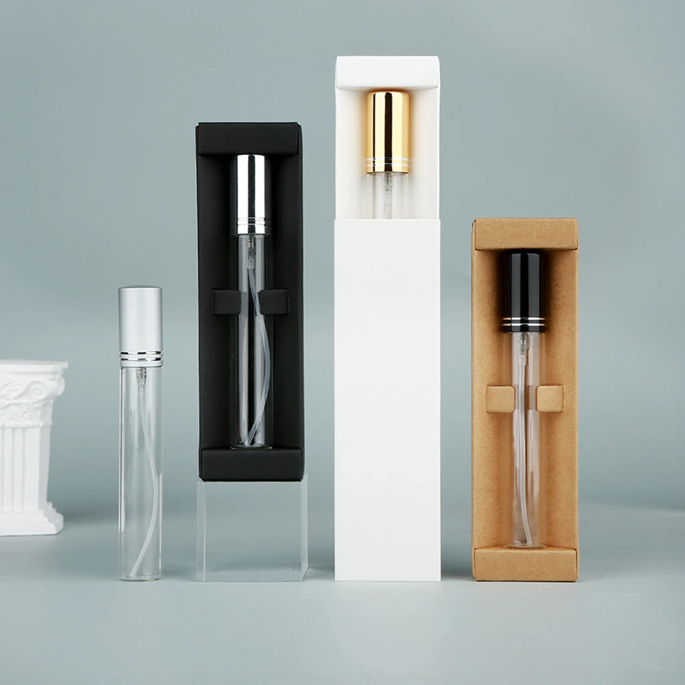 10/20 Stück 15 ml transparente Glas-Parfüm-Sprühflaschen, exquisite tragbare Flüssigkeits-Nachfüllflaschen (waschbar und wiederverwendbar) mit Boxen