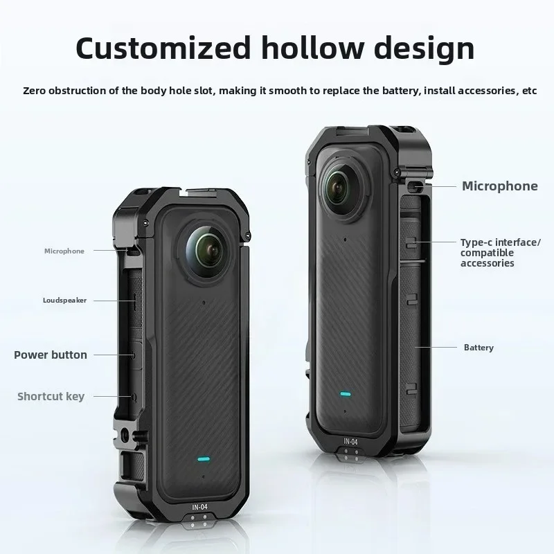 Suitable for Shadow Stone Insta360 Accessories Sports Camera Expansion Frame Metal Protection Frame Ride