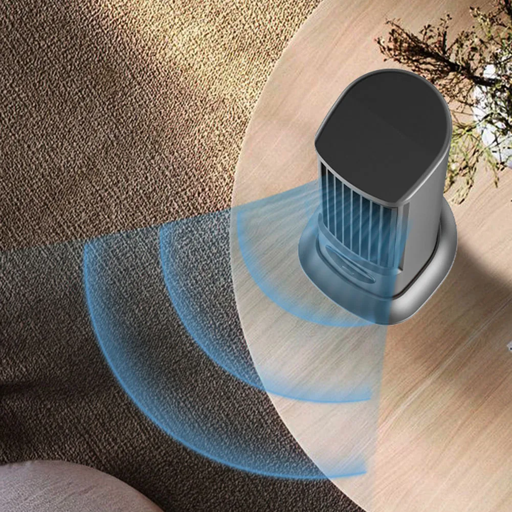 11*10*29.5cm Cooling Fan With 3 Speeds Tower Fan 1200mAh Portable Air-conditioner Digital Display Cooling Accessories Parts