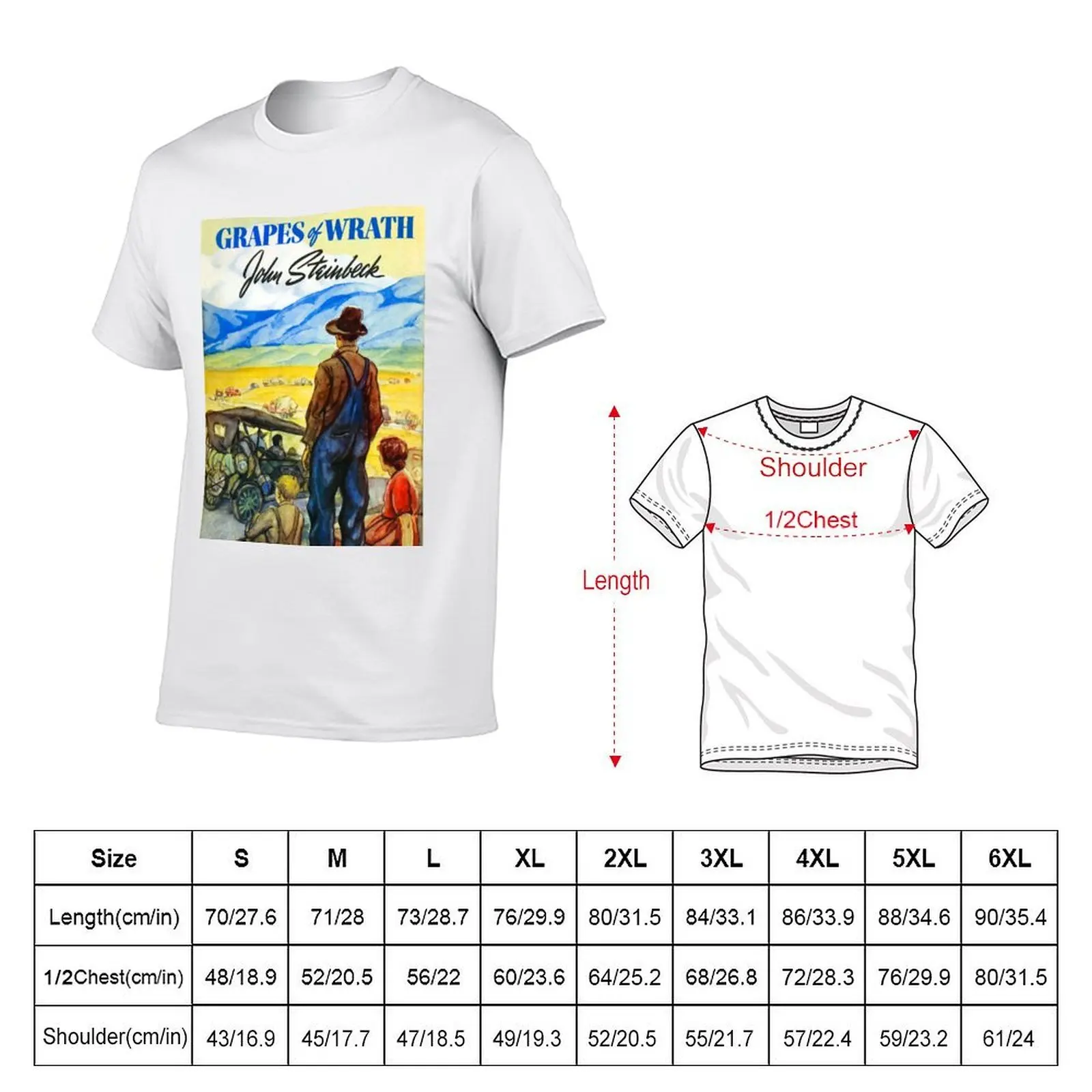 The Grapes of Wrath 1939 First Edition Cover, John Steinbeck T-Shirt man t shirts cotton t shirt man designer T-Shirt