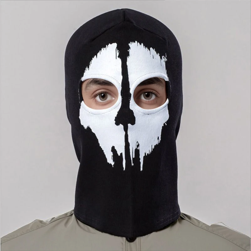 

Unisex Cotton Ghost Skull Mask Motorcycle Helmet Skull Ski Headwear Scarf Hood Suitable for Outdoor Motorcycle Warmth