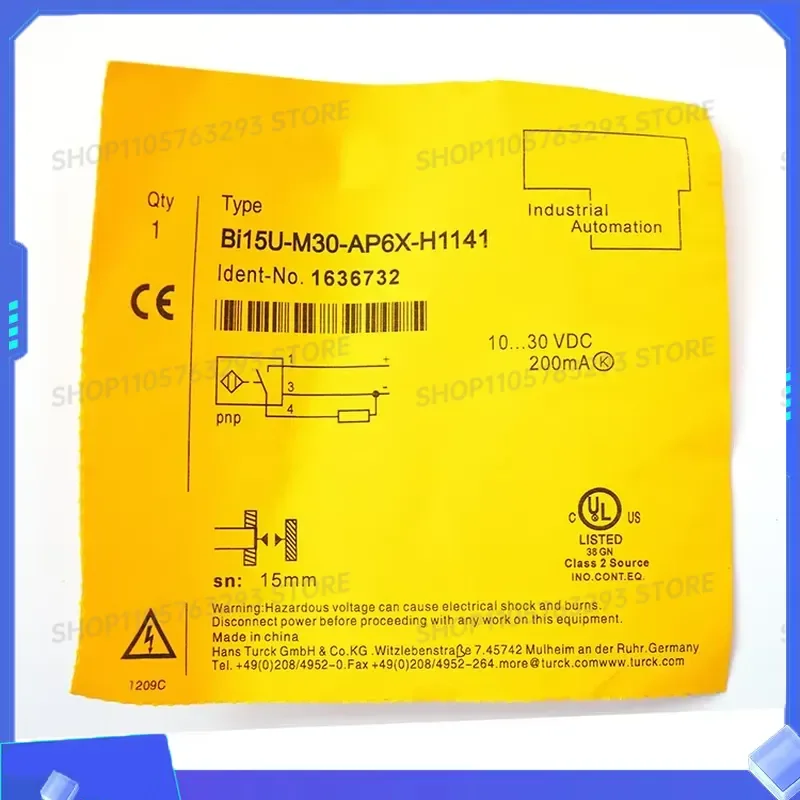 for TURCK BI15U-M30-AN6X-H1141 Proximity Switch Sensor 1PC New Inductive Sensor for Industrial Automation Control System
