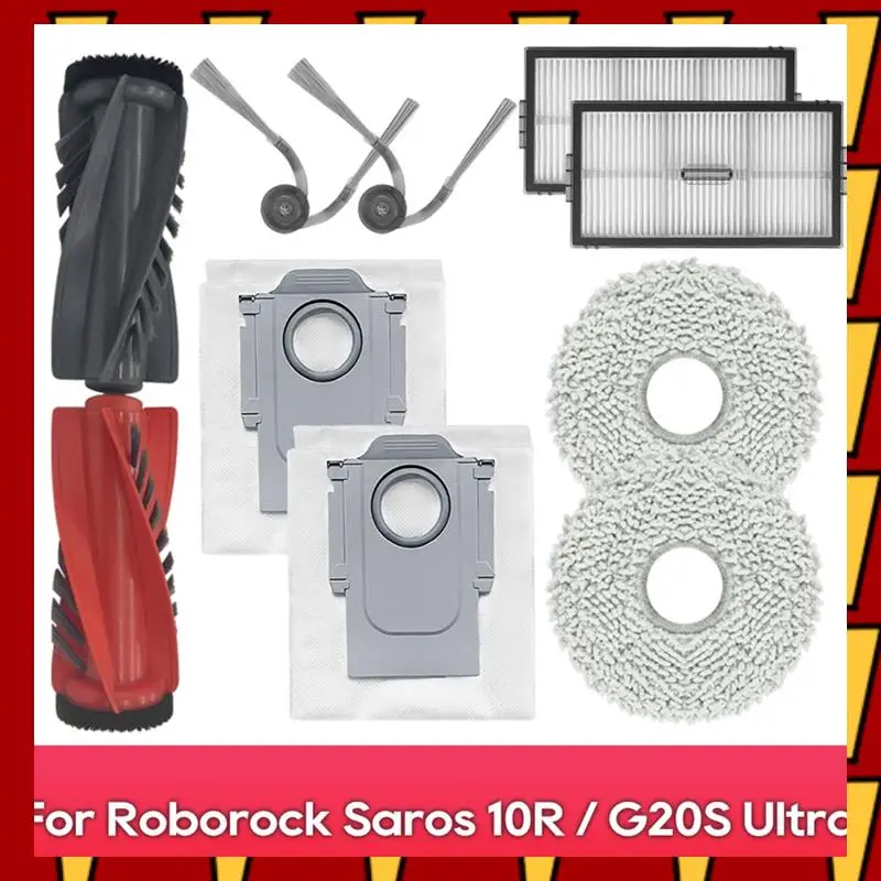 

ABNP For Roborock Saros 10R / G20S Ultra Accessories Part Main Side Brush Hepa Filter Mop Cloth Dust Bag Robot Vacuums Kit