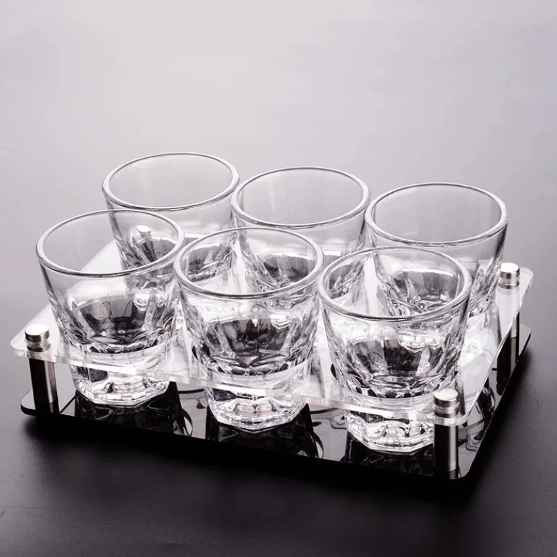 مجموعة حامل زجاجي للنبيذ الأبيض - منظم زجاجي لرف تخزين الأكواب لاستخدام شريط KTV وتنظيم زجاج الروح #5