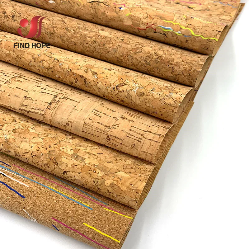 20cm x 15cm 6pcs Bundle Vintage Soft Cork Fabric For Garment Handbag High Quality Synthetic Leather DIY Sewing Materials