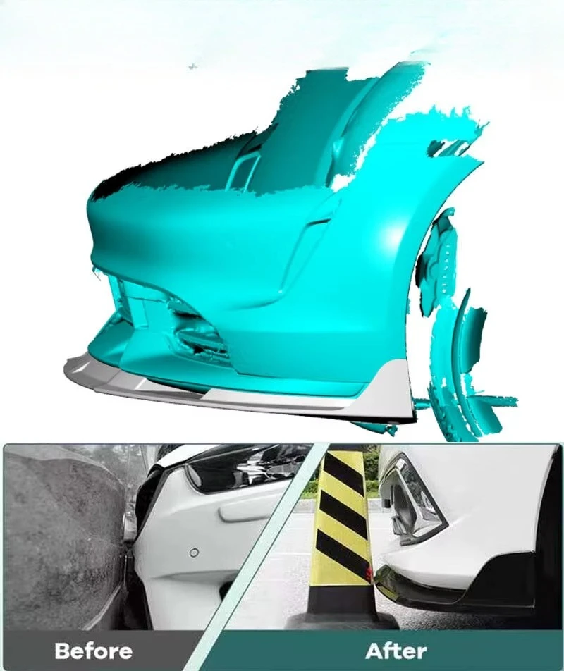 Dry Carbon Front Bumper Lip Spoiler Chin Fit for  Taycan Turbo 9J1 2019UP