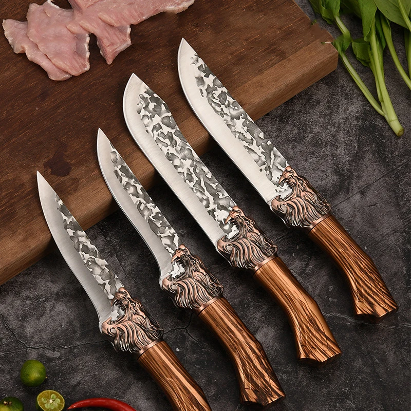 

Handmade Forged Deboning Chef's Knife, Butcher Knife, Boning Paring Knife, Fish Fillet Meat Cleaver