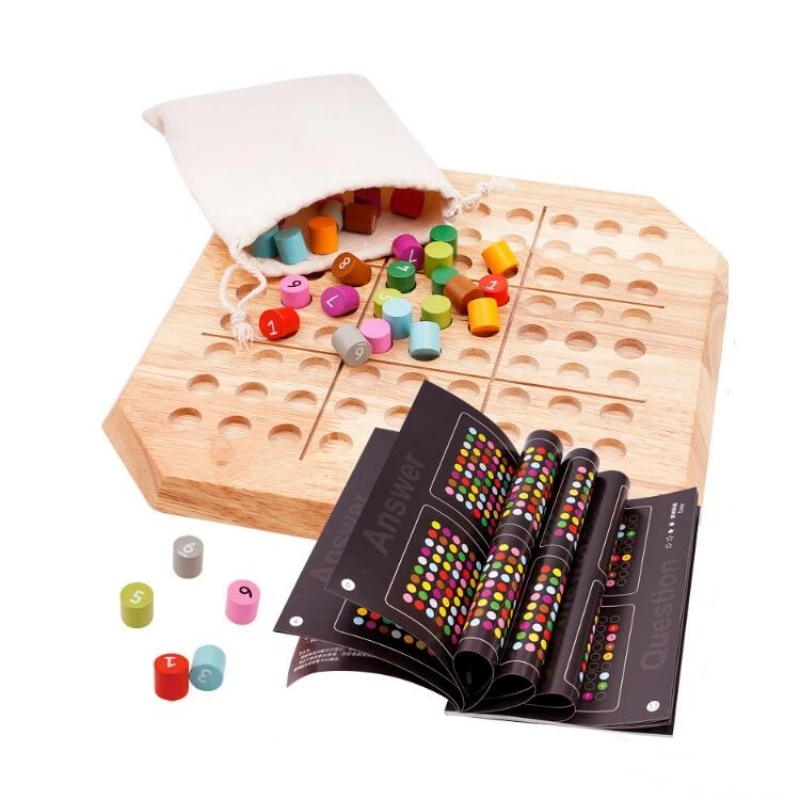 Wooden Sudoku Chess Game Quality Wooden Puzzle Educational Toys For Children Intelligence Development Puzzle Games Toy Board Gam