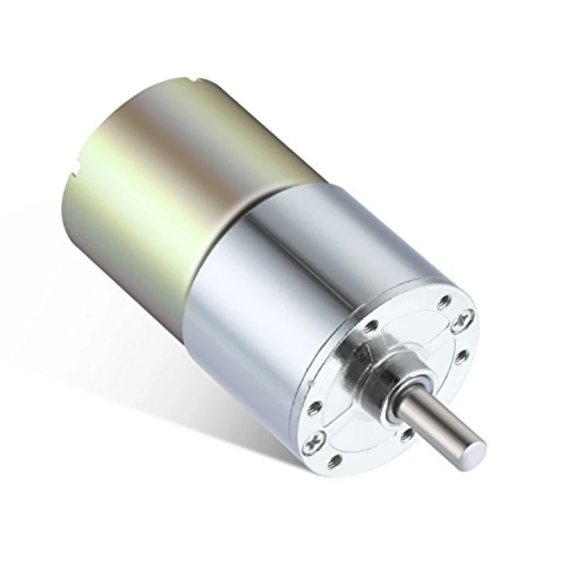 DC 12V 5 To 590rpm Gear Motor High Torque Electric Micro Speed Reduction Geared Motor Centric Output Shaft 37mm Diameter Gearbox