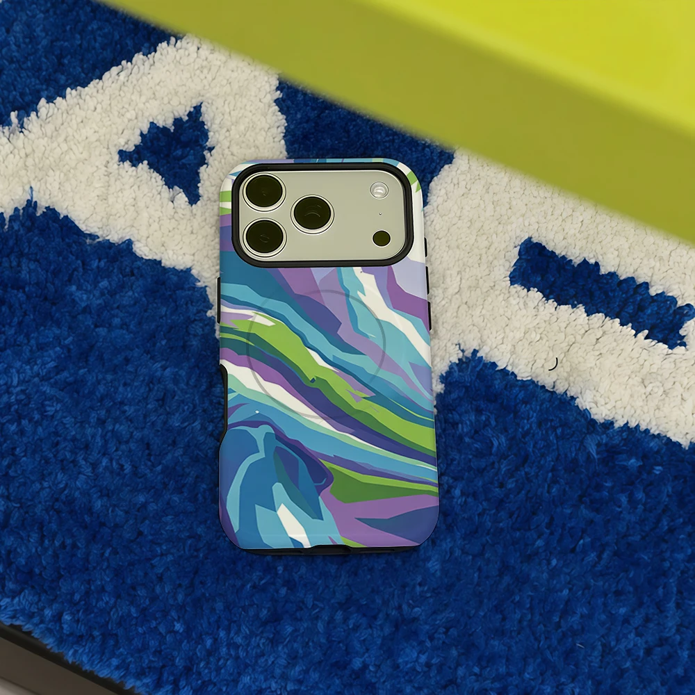 Pastel Abstract Wave Art Phone Case For Magnetic Phone Case for IPhone 17 16 15 14 Pro Max Plus Single Double-layer tough Case view 2