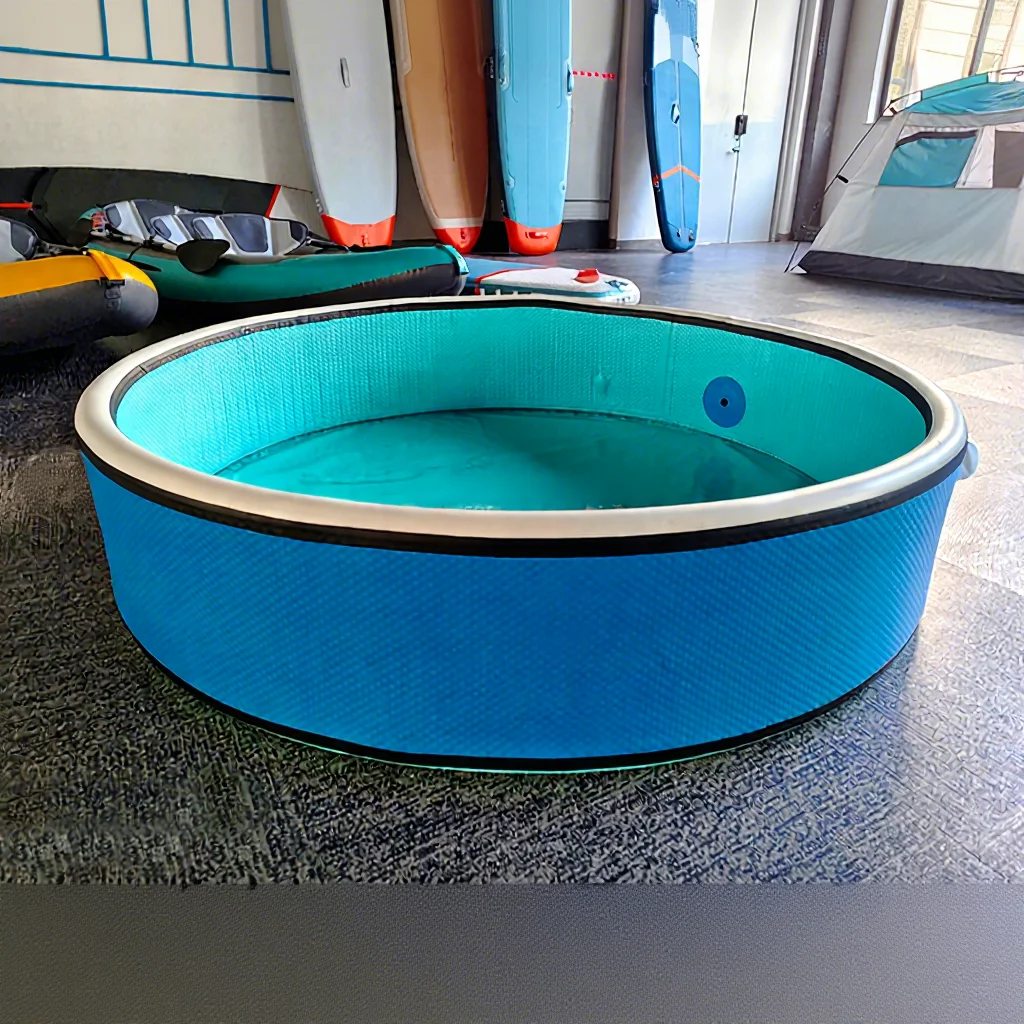 Drop Stitch Inflatable Round Swimming Pool For Kids And Adults