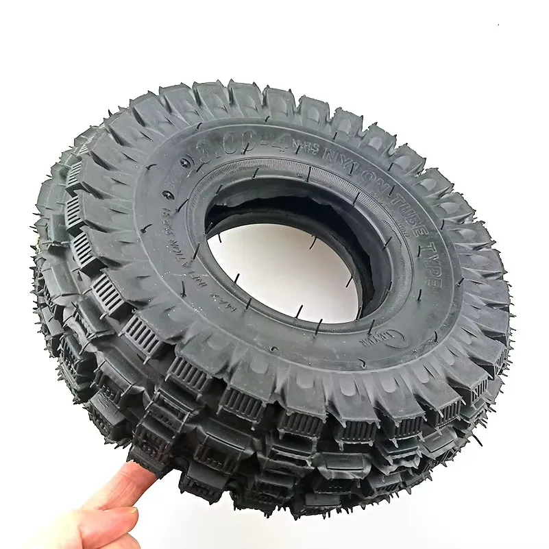 3.00-4 إطار داخلي خارجي للطرق الوعرة 3.00-4 (10 بوصة × 3 بوصة، 260 × 85) لـ Knobby Scooter ATV ومجموعة إطارات Go Kart والدراجات البخارية الكهربائية