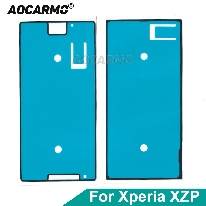 Aocarmo Przednia Ramka Ekranu LCD Naklejka Klejąca Tylna Obudowa Klej Pełny Zestaw Do Sony Xperia XZ Premium XZP G8141 G8142