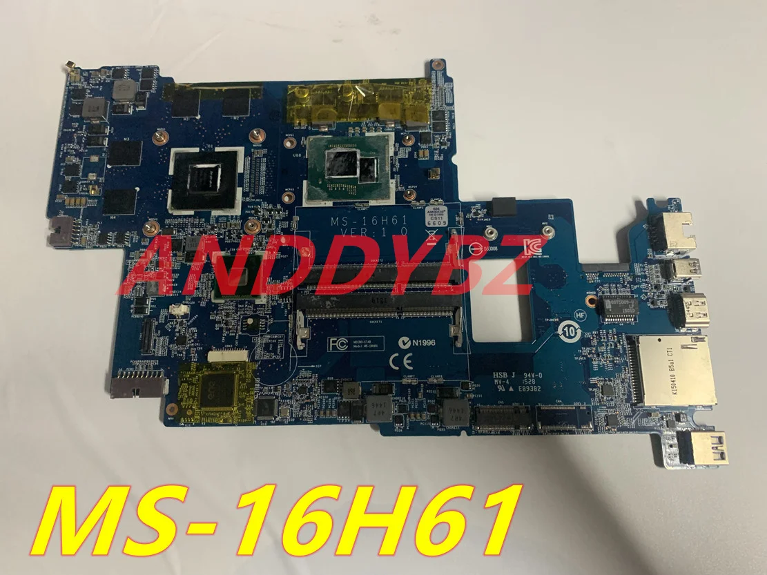 

MS-16H61 VER : 1.0 W SR2BP i7-5700HQ CPU W N16P-GT-A2 GTX950M GPU for MSI GS60 WS60 Laptop Notebook PC Motherboard Mainboard