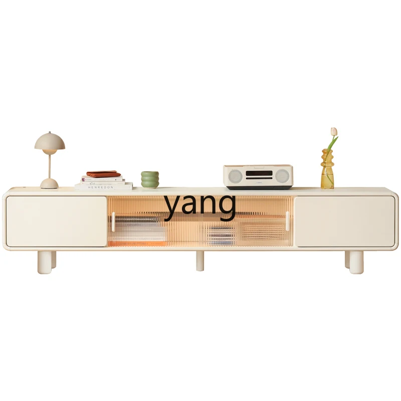 

LH Solid wood TV cabinet Living room Cream wind storage Storage Home TV cabinet