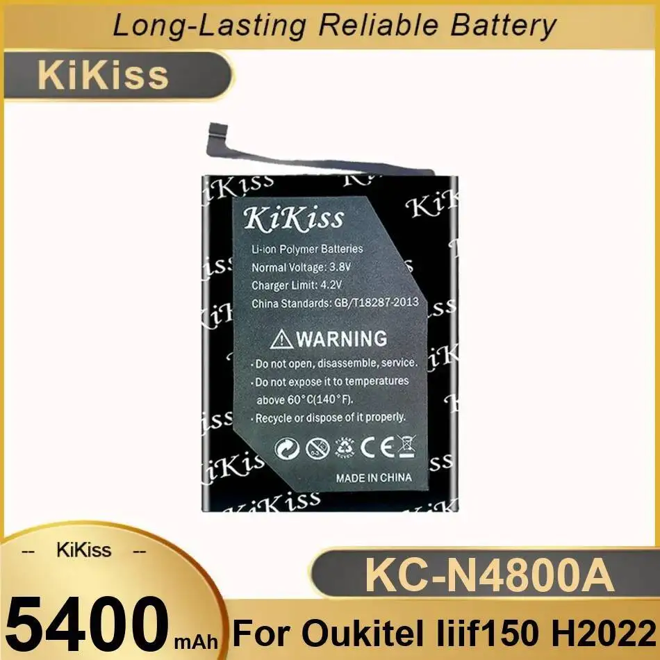 

Экологически чистый аккумулятор мобильного телефона 5400 мАч KC-N4800A для Oukitel IIIF150 H2022