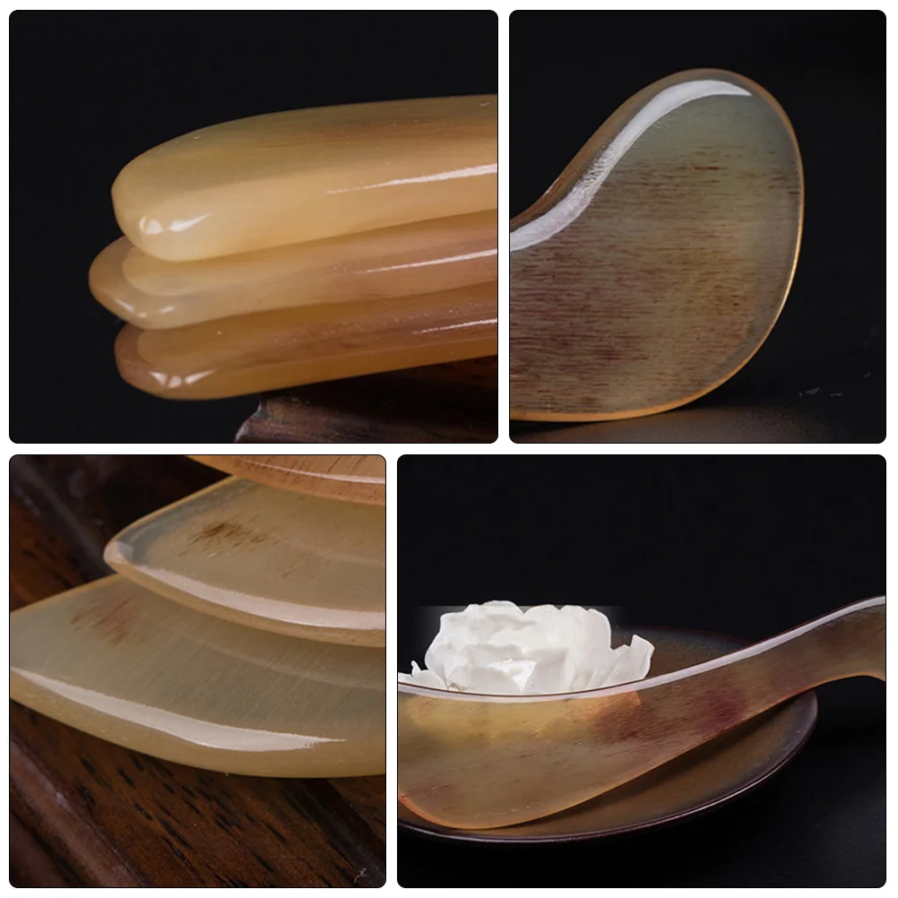 

1pc Facial Beauty Gua Sha Board Natural Horn Massage Tool Non-Scratch Muscle Relief Scraping Plate Traditional Chinese Therapy