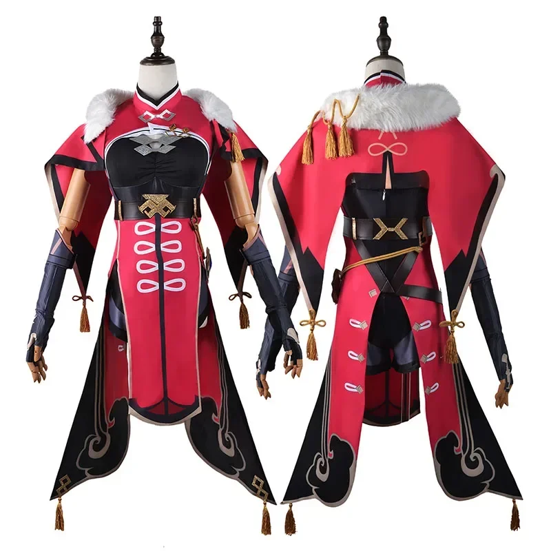 Beidou Cosplay Kostuum Spel Genshin Impact Bei Dou Cosplay Kostuum Pruik Chinese Stijl Jurk Halloween Kostuums Voor Vrouwen