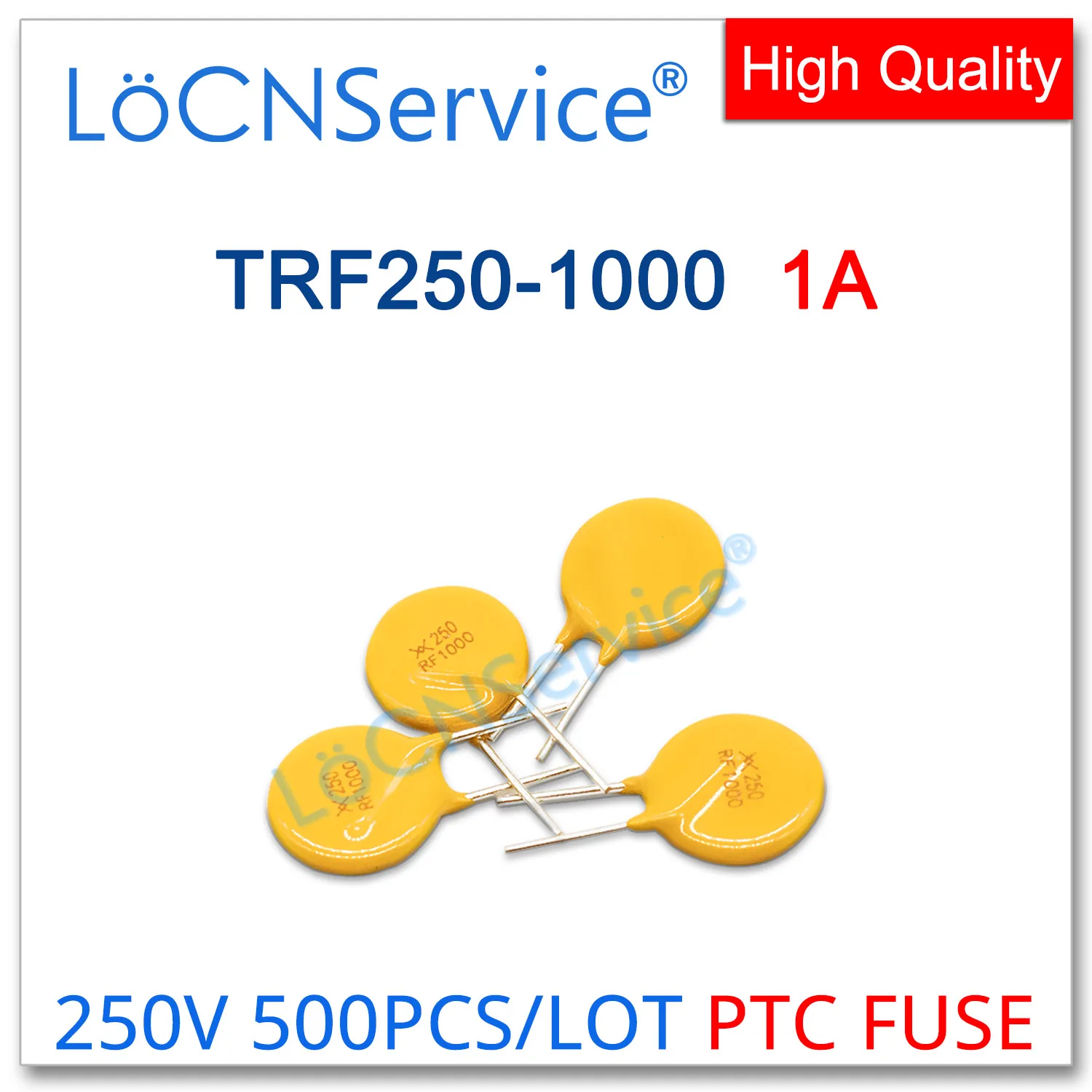 

LoCNService 500PCS TRF250-1000 250V 1A RF1000 JK250-1000U Resettable Fuse PTC DIP Chinese TRF250 JK250