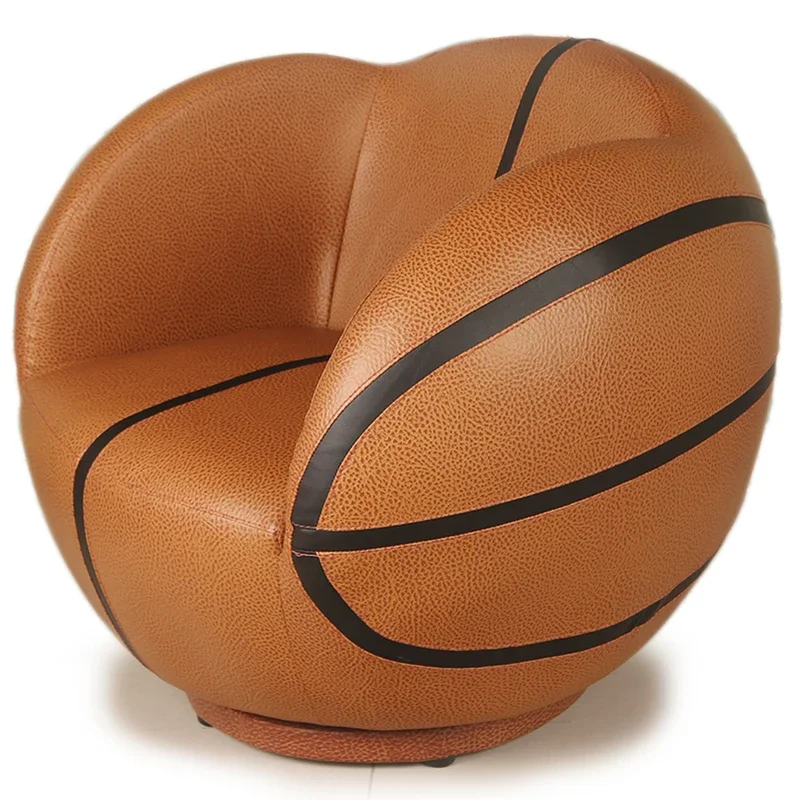 

Minimalist and Creative Leather Art Adult Sports Basketball Sofa Lazy Seat Rotatable Modern Art