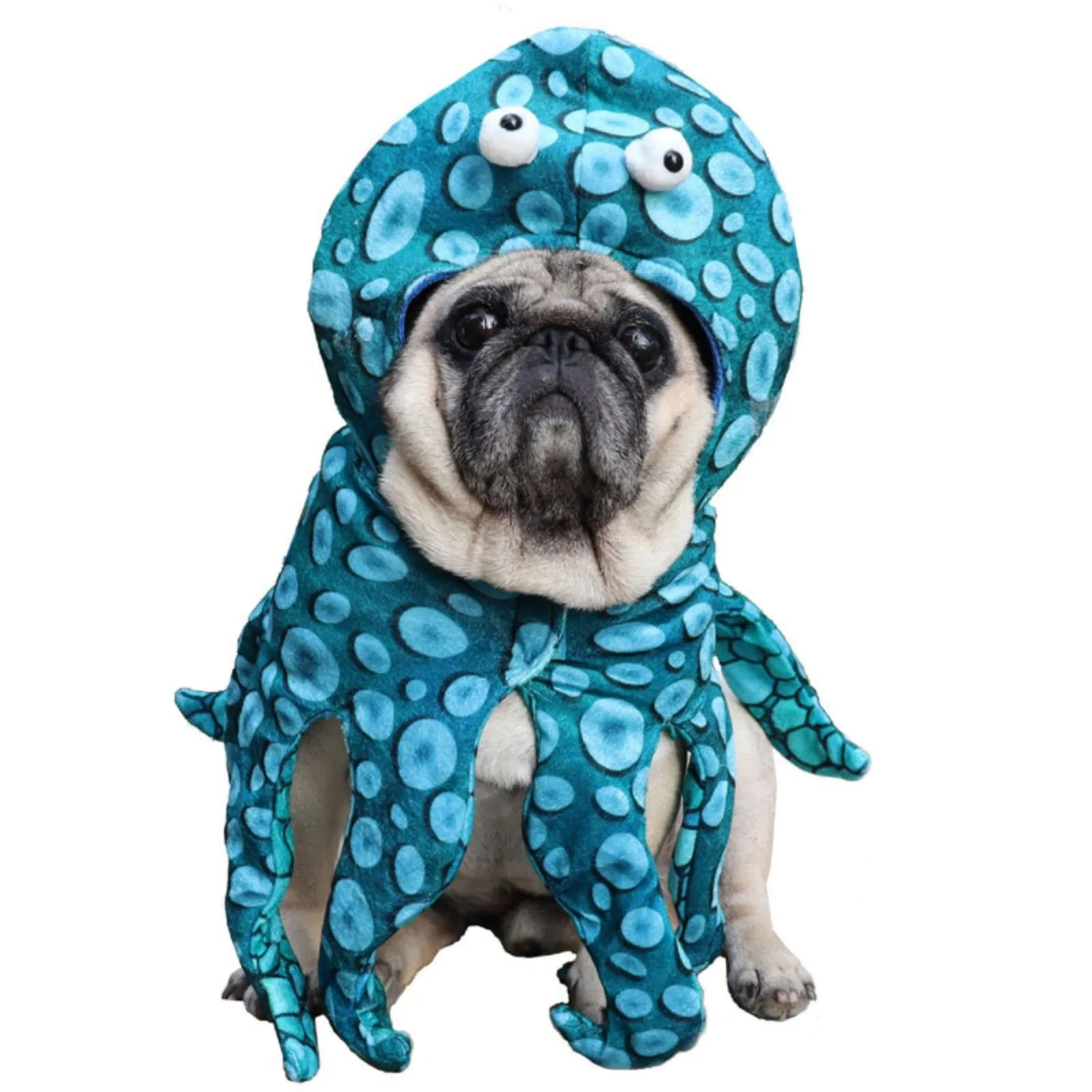 Dog Cat Octopus Costumes Pet Halloween Cosplay Dress Funny Octopus Costume Headwear for Small Dogs Chihuahua Pug Party Outfits