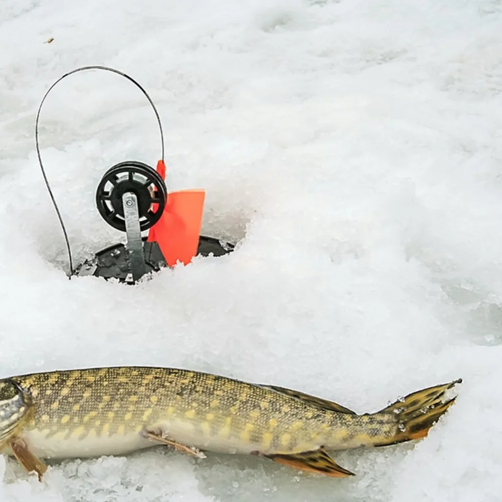 10 قطعة مجموعة صنارة الصيد على الجليد مع قلادة خطاف خط الصيد وحقيبة صنارة الصيد الشتوية لعشاق صيد الأسماك على الجليد