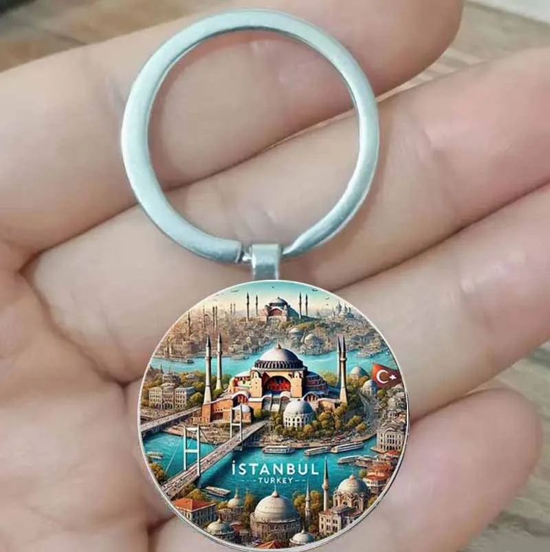 Брелок-в-стиле-ретро-Стамбул-—-прочный-металлический-сувенирный-подарок-на-дни-рождения-и-праздники-дорожные-аксессуары-культурный-дизайн-ежегодный-так