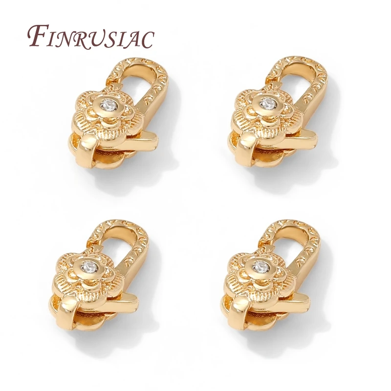 

Застежки-карабины​ для украшений,14-каратное позолоченное застежка-лобстер с цветком, замки для браслетов, застежки-разъемы для ювелирных изделий, аксессуары для изготовления браслетов/ожерелий своими руками