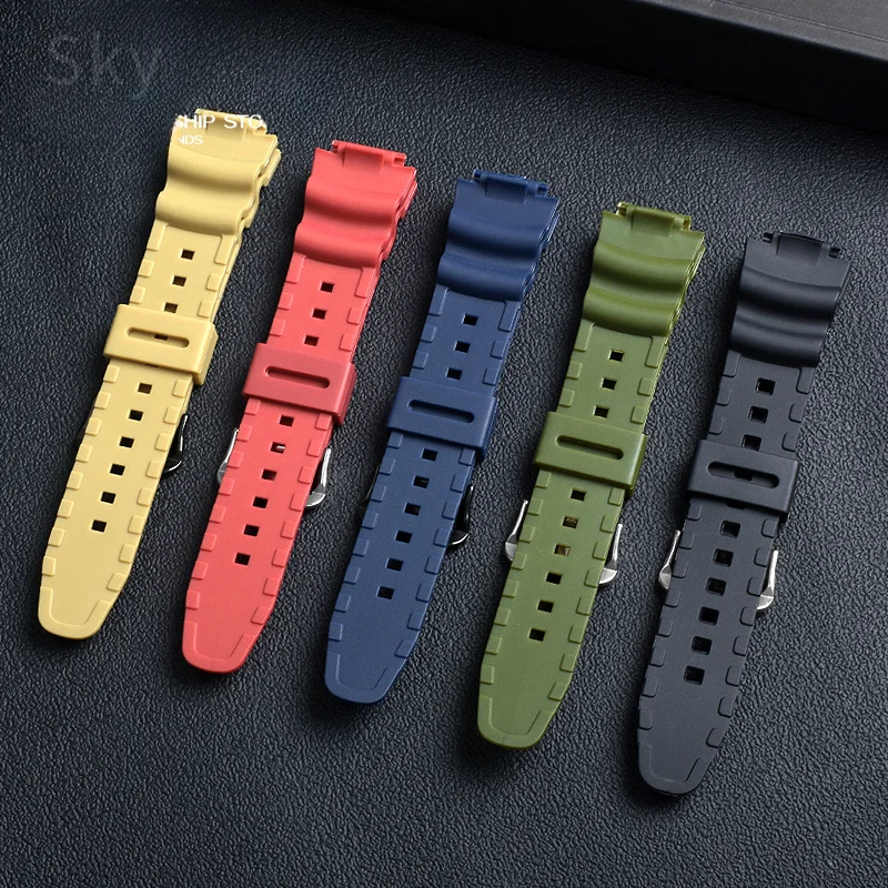 For Casio Waterproof Breathable High Quality Resin 18mm Square Pattern Silicone Watch Strap AQ-S810W/S800W AE-1000W W-800H/735H