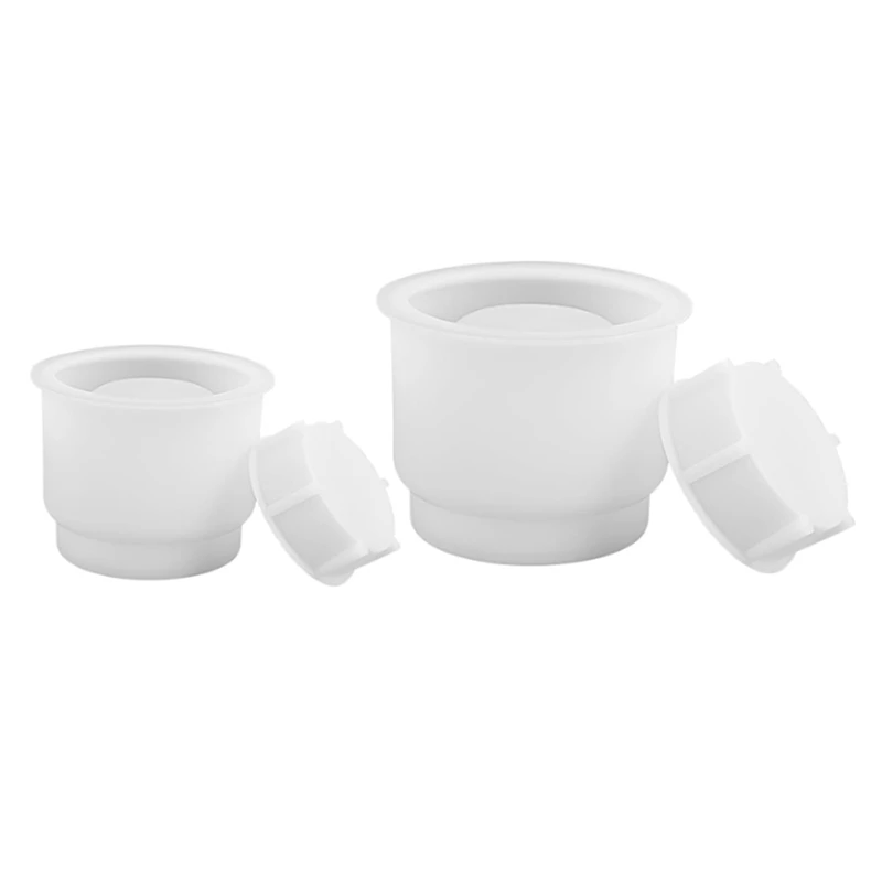 Силиконовая форма для банок Силиконовая форма для банок, форма для банки из смолы с крышками, 2 комплекта