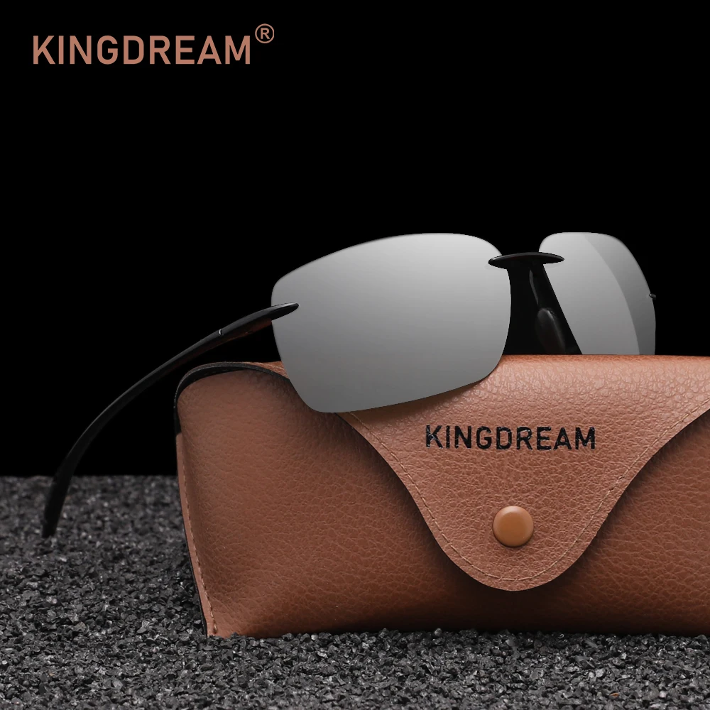 KINGDREAM Fashion Boundless Sunglasses Lightweight TR90 Frame Men Women Sun Glasses Outdoor Driving Eyewear