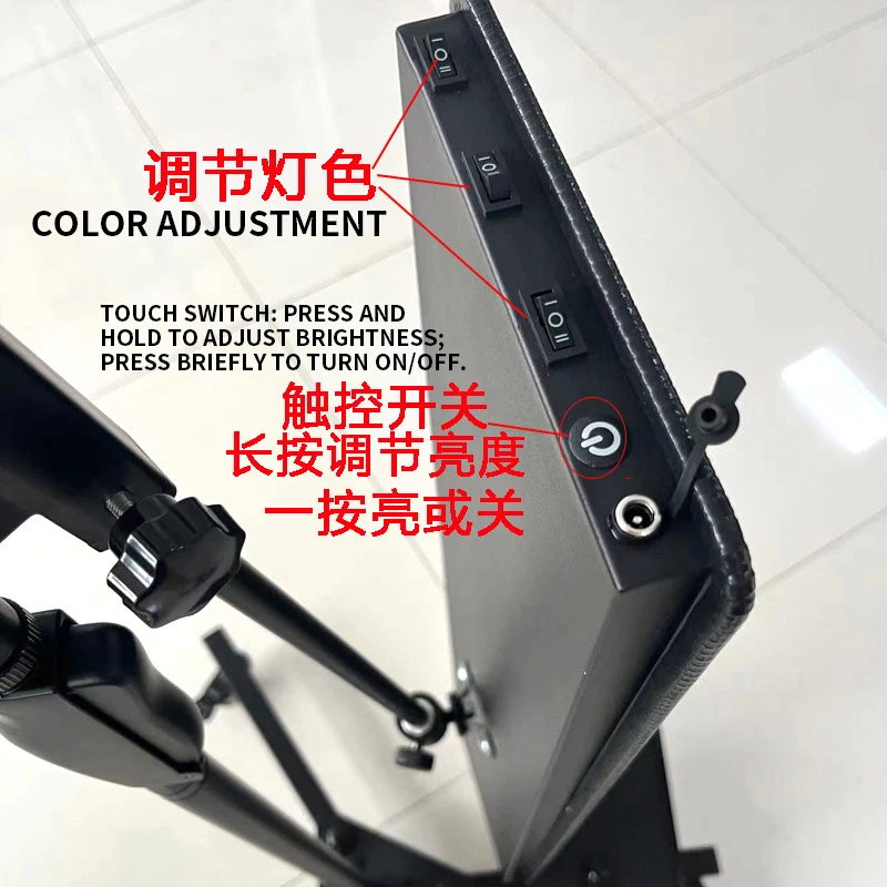 

Auto Dent Repair Tool 6-Color Adjustable LED Leveling Light Strip with Wheel Mount for Dent and Dents Detection