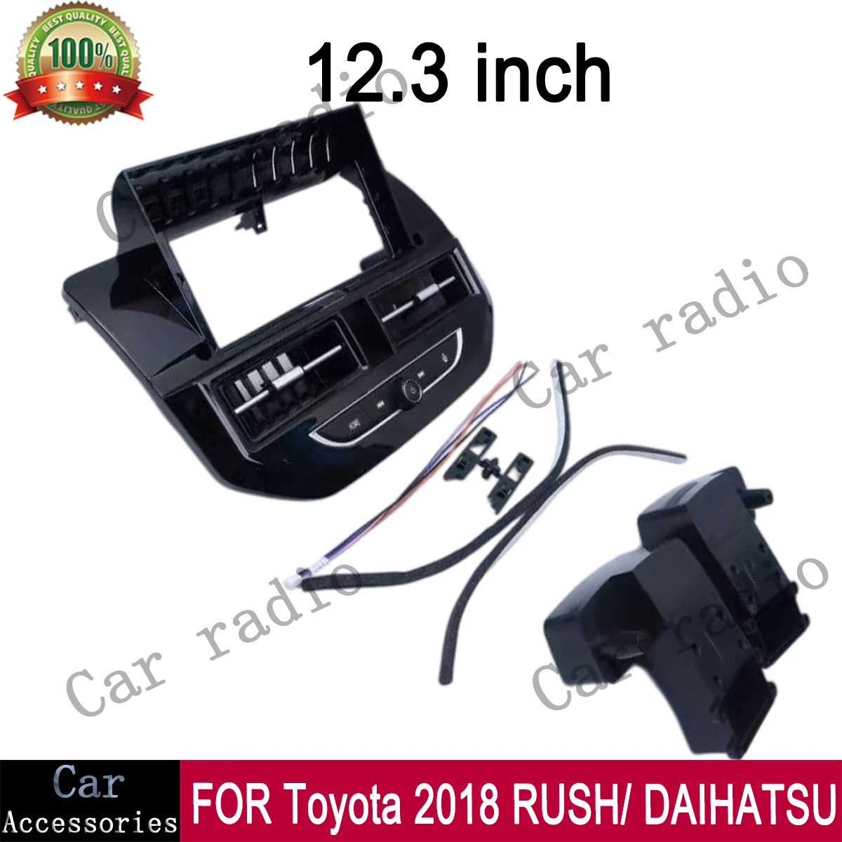 For Toyota 2018 RUSH/ DAIHATSU 12.3 Inch Car Radio Android Stereo Frame Player Head Unit Fascia Panel Dash Board Cover