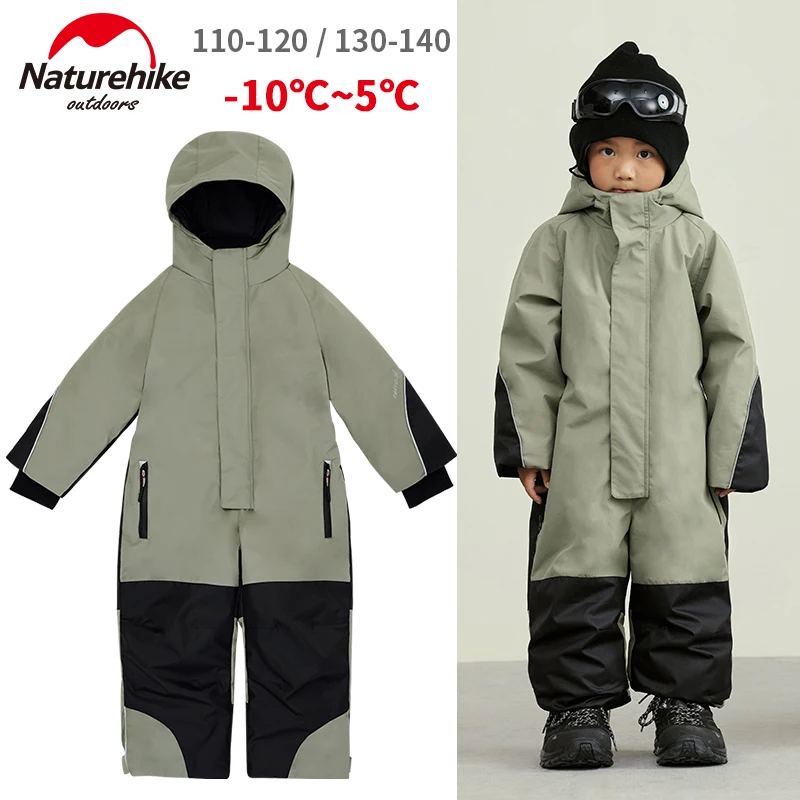 Naturehike Children's Ski Wear Waterproof PU10000MM Winter 50D Training Suit Outdoor Clothing Snow Sportswear Jacket -10℃ ~ 5℃