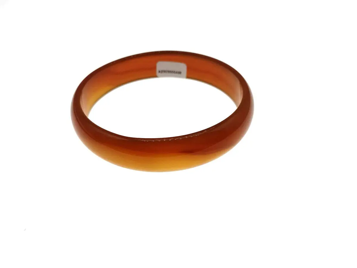 

Certified GENUINE Asia Natural Orange Agate Jade Bangle Bracelet Inner Size 67mm